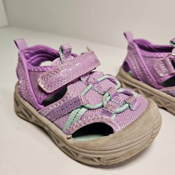 OshKosh Everplay Flexible Outsole Bump Toe Sandal Purple Lilac Toddler Size 5 - Picture 2 of 6